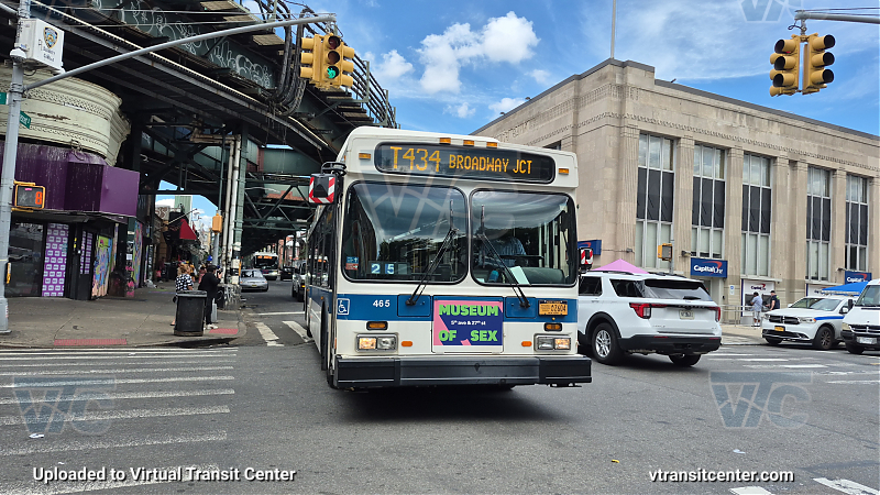 New York City Transit #465 on the T434 J shuttle 
New York City Transit #465 on the T434 J shuttle 
