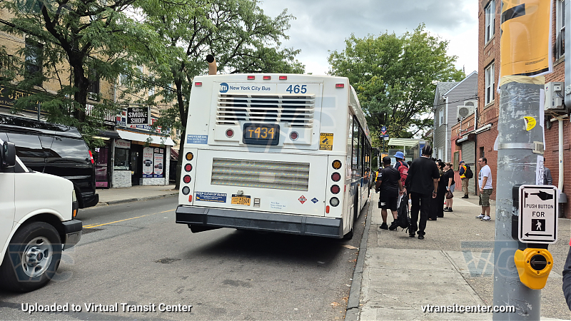 New York City Transit #465 on the T434 J shuttle 
New York City Transit #465 on the T434 J shuttle 
