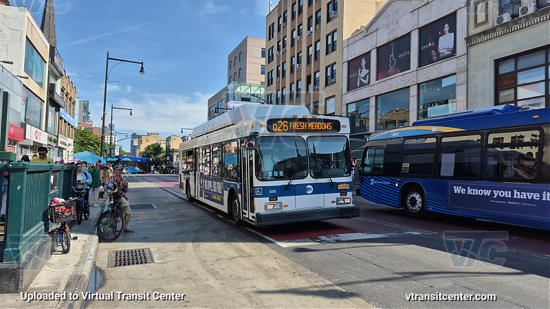 2013 NFI C40LF #595 on the Q26
2013 NFI C40LF #595 on the Q26
