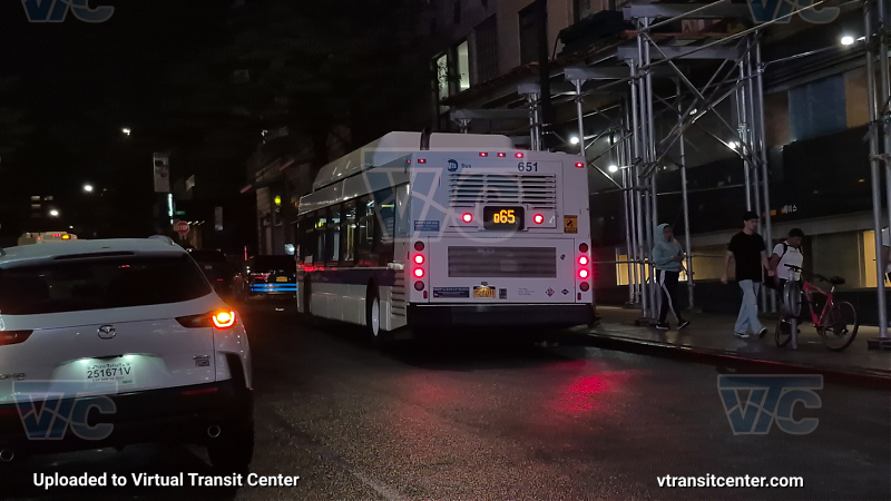 MTA New York City 651 on the Q65
2012 NFI C40LF #651 on the Q65
