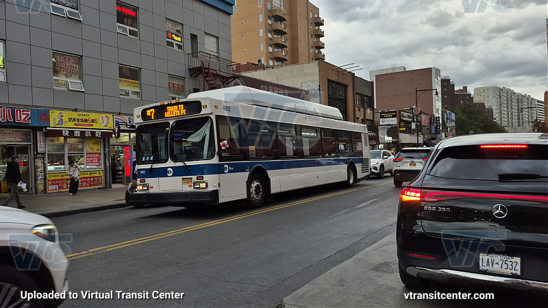 MTA New York City 492 on the T321 7 shuttle 
7 Train to WIllits Point
