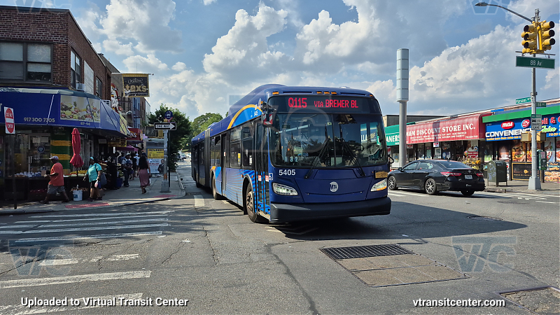 MTA New York City 5405 on the Q115
2015 NFI XD60 #5405 on the Q115
