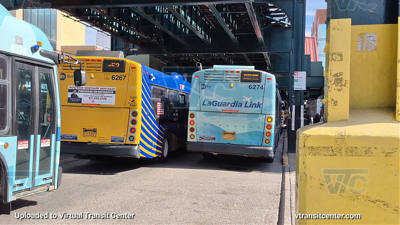 MTA New York City 6274 (LGA Link) on the Q107 7 shuttle 
2020 NFI XD60 #6274 (LGA Link) on the Q107 7 shuttle 
