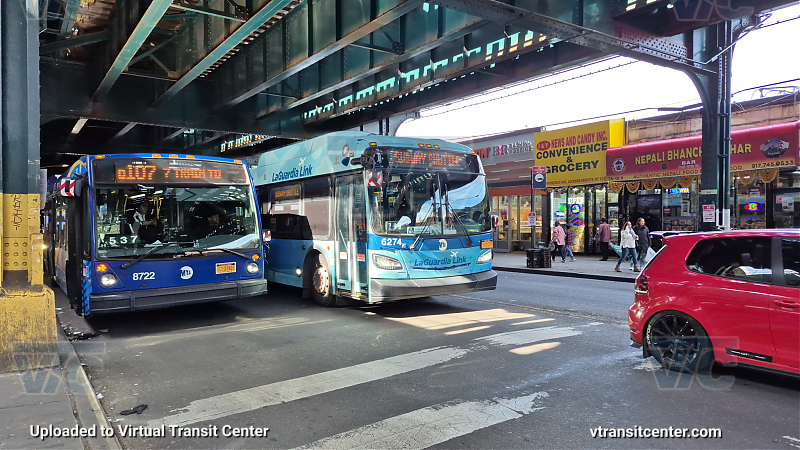 MTA New York City 6274 (LGA Link) on the Q107 7 shuttle 
2020 NFI XD60 #6274 (LGA Link) on the Q107 7 shuttle 
