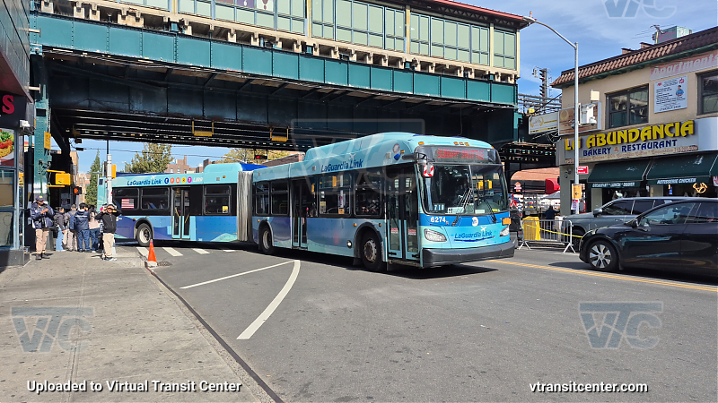 MTA New York City 6274 (LGA Link) on the Q107 7 shuttle 
2020 NFI XD60 #6274 (LGA Link) on the Q107 7 shuttle 
