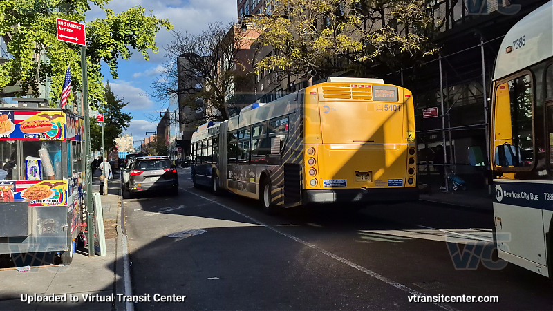 MTA New York City 5401 on the T321 7 shuttle 
2015 NFI XD60 #5401 on the T321 7 shuttle 
