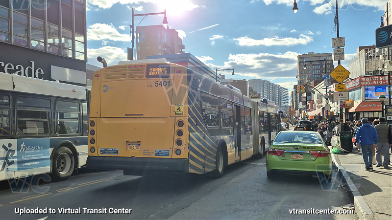 MTA New York City 5401 on the T321 7 shuttle 
2015 NFI XD60 #5401 on the T321 7 shuttle 
