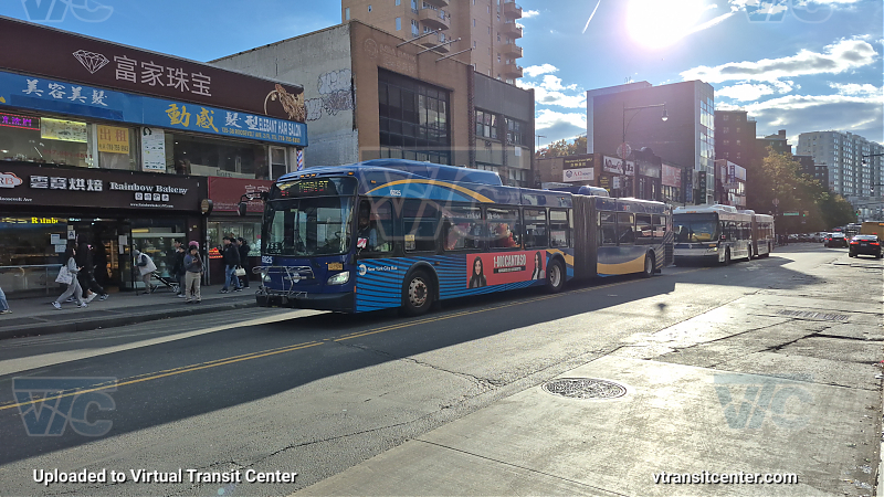 MTA New York City 6025 on the T321 7 shuttle 
2017 NFI XD60 #6025 on the T321 7 shuttle 

