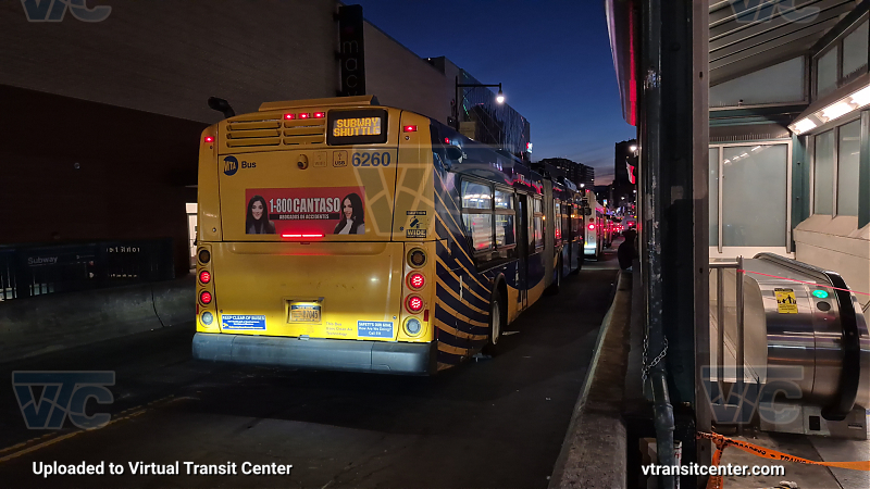 MTA New York City 6260 on the T321 7 shuttle 
2019 NFI XD60 #6260 on the T321 7 shuttle 
