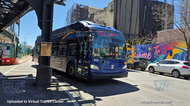 New York City Transit Bus #810 on the T464 Q shuttle
New York City Transit Bus #810 on the T464 Q shuttle
