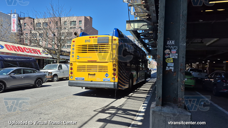 New York City Transit Bus #810 on the T464 Q shuttle
New York City Transit Bus #810 on the T464 Q shuttle
