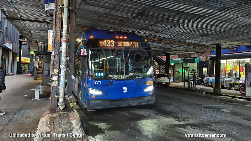 New York City Transit Bus #771 on the T433 J shuttle
New York City Transit Bus #771 on the T433 J shuttle
