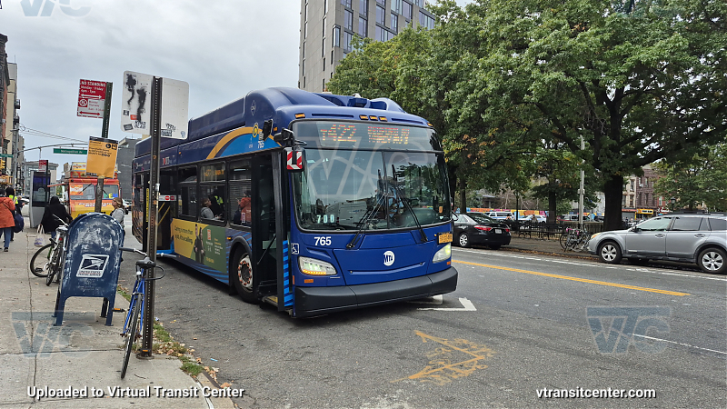 New York City Transit #765 on the T422 L shuttle 
New York City Transit #765 on the T422 L shuttle 
