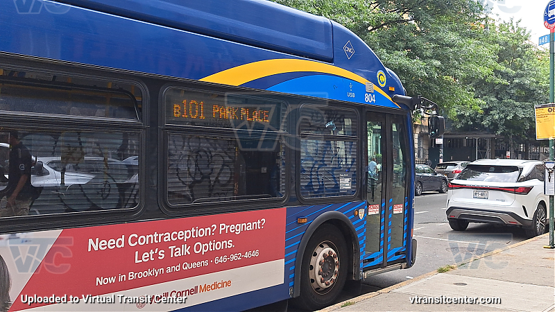 2017 New Flyer XN40 #804 on the B101 Franklin Ave Shuttle 
2017 New Flyer XN40 #804 on the B101 Franklin Ave Shuttle 

