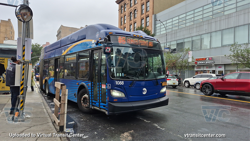 MTA New York City Transit #1088 on the T102 6 shuttle 
MTA New York City Transit #1088 on the T102 6 shuttle 
