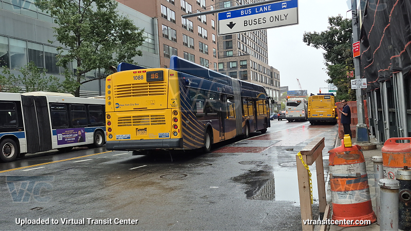 MTA New York City Transit #1088 on the T102 6 shuttle 
MTA New York City Transit #1088 on the T102 6 shuttle 
