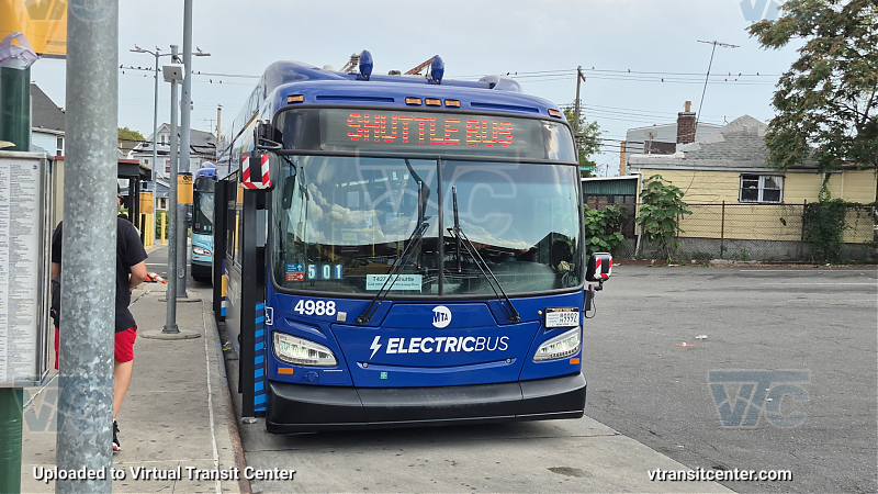 New York City Transit #4988 on the T427 L shuttle 
New York City Transit #4988 on the T427 L shuttle 
