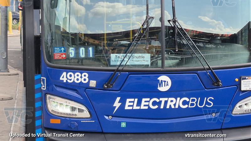 New York City Transit #4988 on the T427 L shuttle 
New York City Transit #4988 on the T427 L shuttle 
