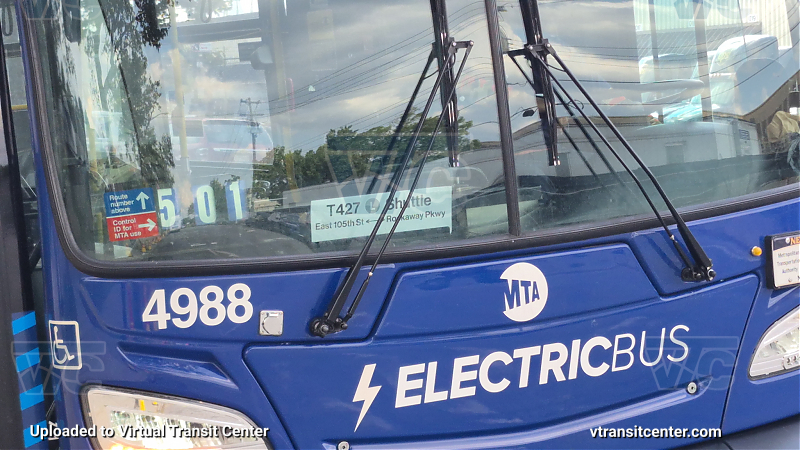 New York City Transit #4988 on the T427 L shuttle 
New York City Transit #4988 on the T427 L shuttle 
