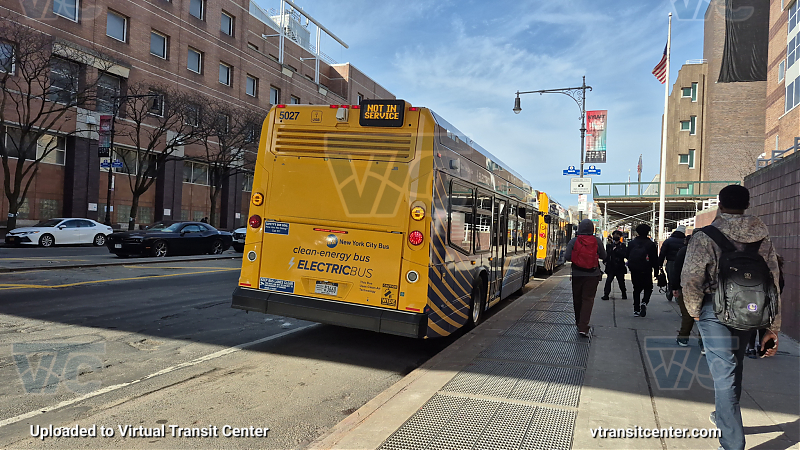 MTA New York City 5027 on the 2 shuttle 
2024 Nova LFS #5027 on the 2 shuttle 

