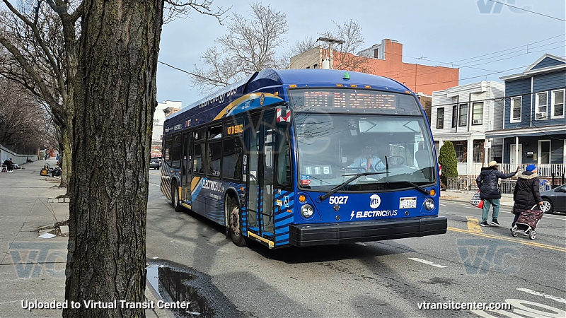 MTA New York City 5027 on the 2 shuttle 
2024 Nova LFS #5027 on the 2 shuttle 
