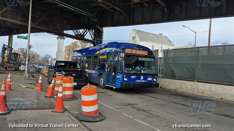 MTA New York City 5027 on the 2 shuttle 
2024 Nova LFS #5027 on the 2 shuttle 
