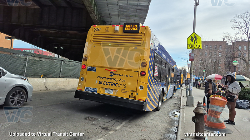 MTA New York City 5027 on the 2 shuttle 
2024 Nova LFS #5027 on the 2 shuttle 
