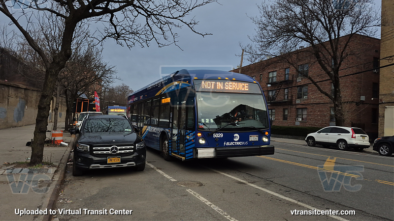 MTA New York City 5029 on the 2 shuttle 
2024 Nova LFS #5029 on the 2 shuttle 
