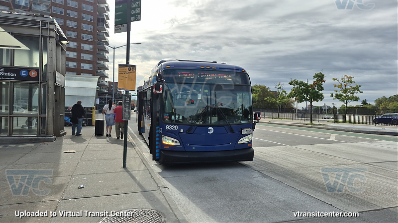 MTA Bus Company #9320 on the T300 E shuttle 
MTA Bus Company #9320 on the T300 E shuttle 
