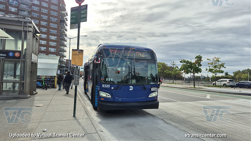 MTA Bus Company #9320 on the T300 E shuttle 
MTA Bus Company #9320 on the T300 E shuttle 
