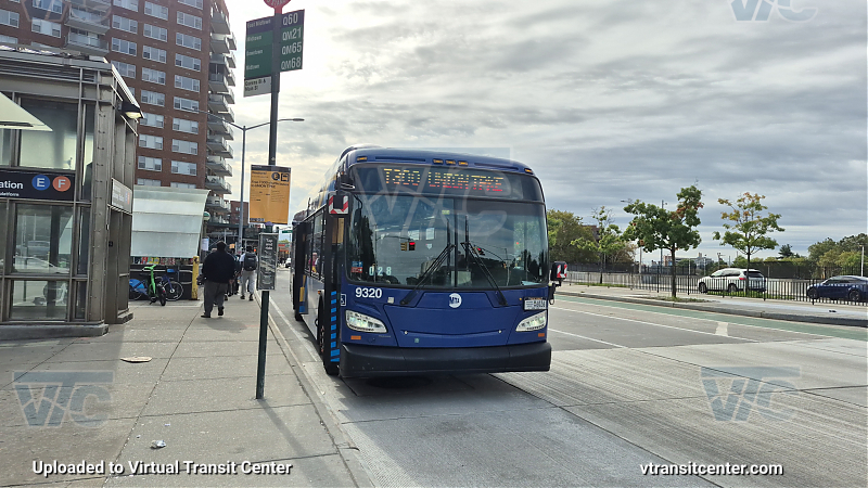 MTA Bus Company #9320 on the T300 E shuttle 
MTA Bus Company #9320 on the T300 E shuttle 
