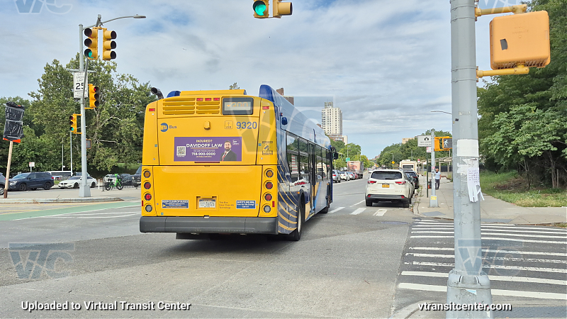 MTA Bus Company #9320 on the T300 E shuttle 
MTA Bus Company #9320 on the T300 E shuttle 
