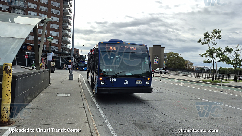 New York City Transit Bus #8949 on the T300 E shuttle
New York City Transit Bus #8949 on the T300 E shuttle
