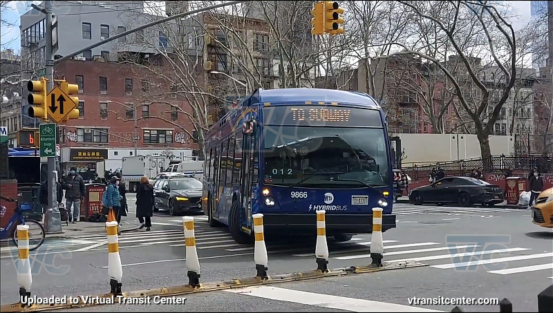 MTA New York City 9866 on the D shuttle 
2021 Nova LFS HEV #9866 on the D shuttle 

