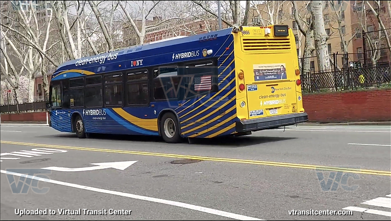 MTA New York City 9866 on the D shuttle 
Rear view

