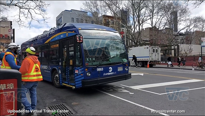 MTA New York City 9863 on the D shuttle 
2021 Nova LFS HEV #9863 on the D shuttle 
