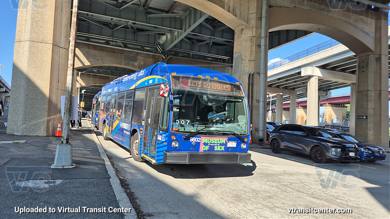 New York City Transit Bus #9802 on the X80
With Let's Go Knicks P/R code
