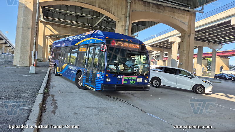 New York City Transit Bus #9802 on the X80
With Let's Go Knicks P/R code
