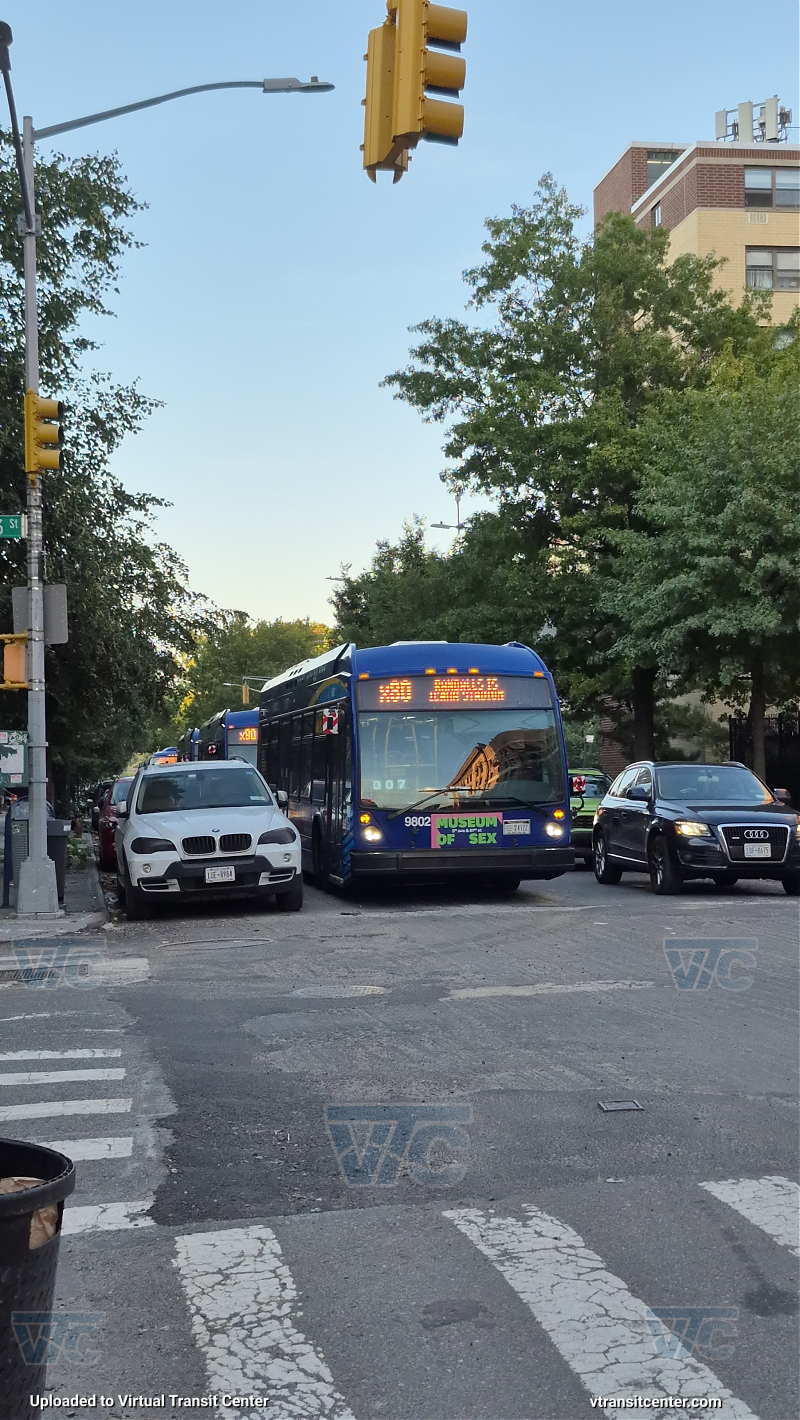 New York City Transit Bus #9802 on the X80
With Let's Go Knicks P/R code
