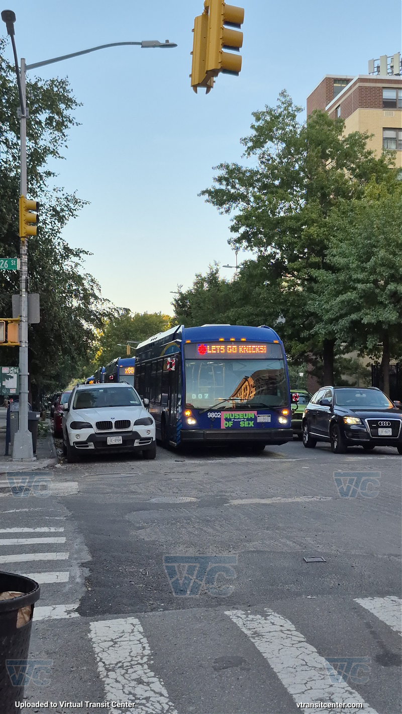 New York City Transit Bus #9802 on the X80
With Let's Go Knicks P/R code
