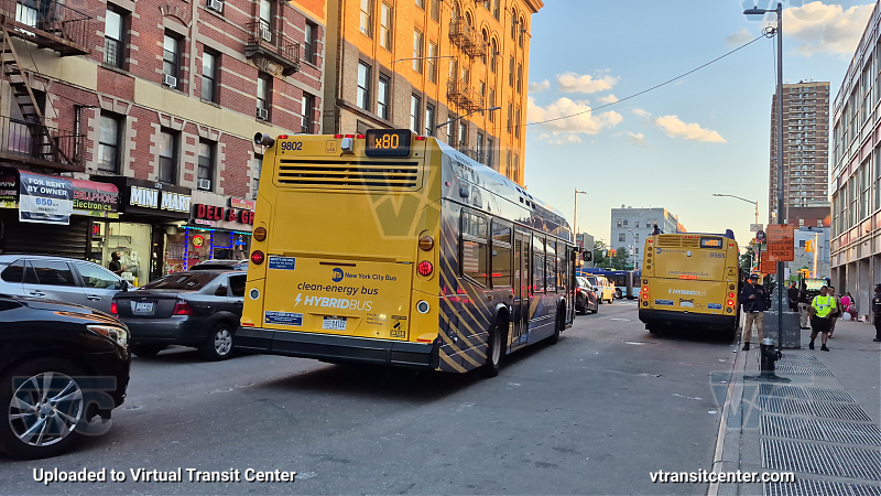 New York City Transit Bus #9802 on the X80
With Let's Go Knicks P/R code
