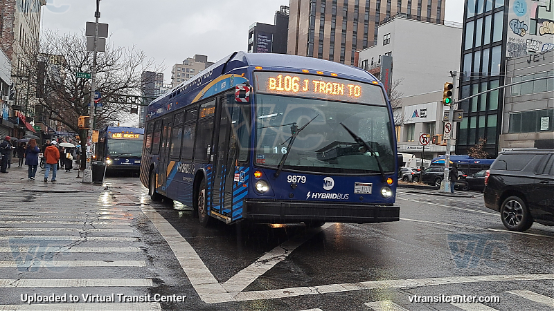 MTA New York City 9879 on the B106 J shuttle 
2021 Nova LFS HEV #9879 on the B106 J shuttle 
