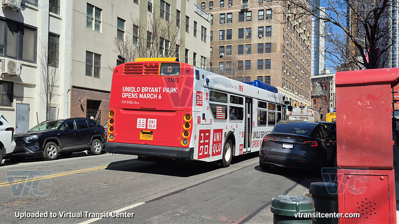 New York City Transit #7603 on the T320 7 shuttle 
New York City Transit #7603 on the T320 7 shuttle 
