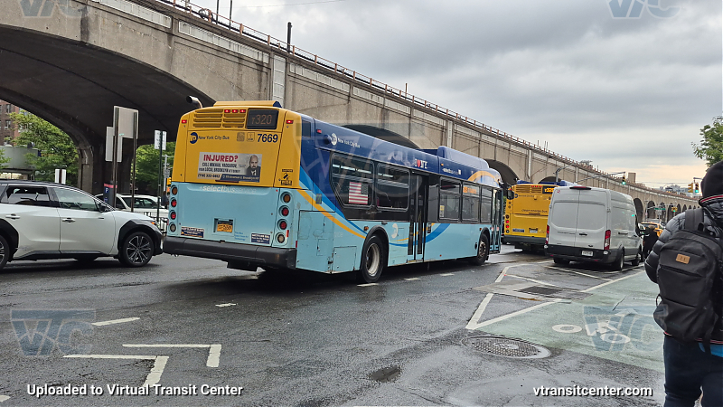 New York City Transit #7669 on the T320 7 shuttle 
New York City Transit #7669 on the T320 7 shuttle 
