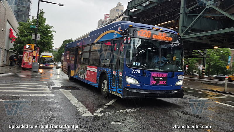 New York City Transit #7770 on the T320 7 shuttle 
New York City Transit #7770 on the T320 7 shuttle 
