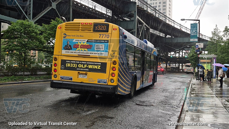 New York City Transit #7770 on the T320 7 shuttle 
New York City Transit #7770 on the T320 7 shuttle 
