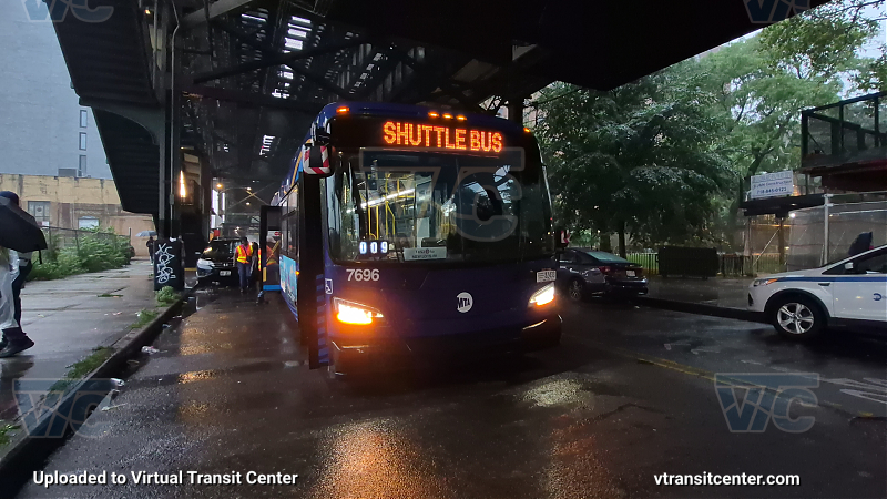 New York City Transit #7696 on the T453 3 shuttle 
New York City Transit #7696 on the T453 3 shuttle 
