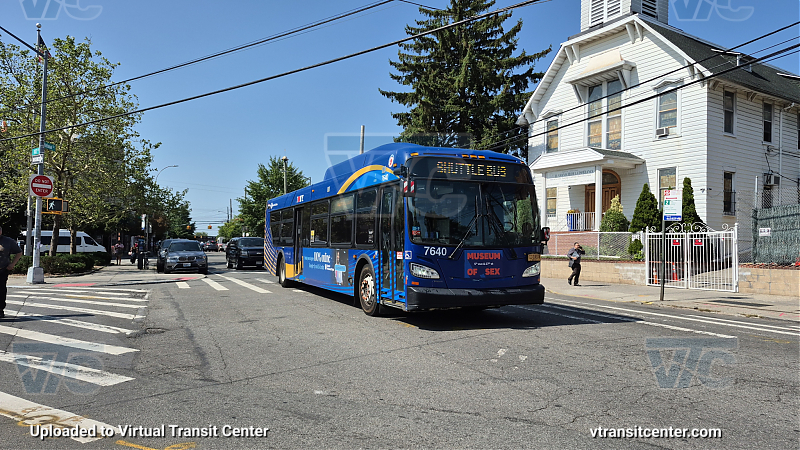 New York City Transit #7640 on the T324 7 shuttle 
New York City Transit #7640 on the T324 7 shuttle 
