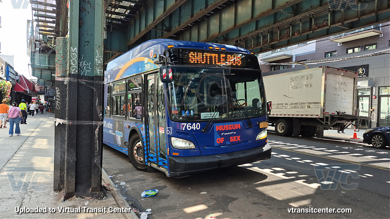 New York City Transit #7640 on the T324 7 shuttle 
New York City Transit #7640 on the T324 7 shuttle 

