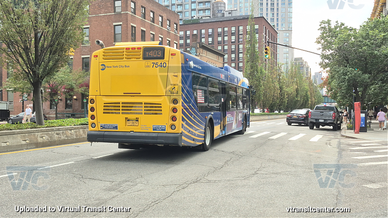 New York City Transit Bus #7540 on the T403 G shuttle 
New York City Transit Bus #7540 on the T403 G shuttle 
